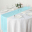 Polyester 12"x108" Table Runner Light Blue - Durable & Wrinkle-Resistant Table Decor