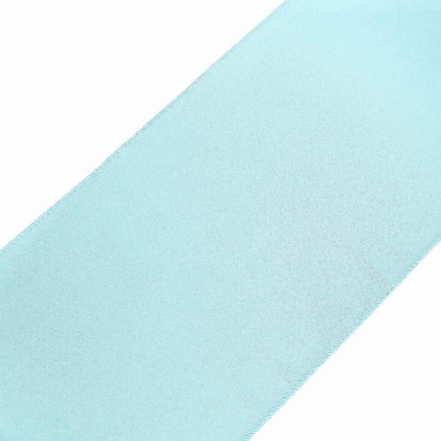 Polyester 12"x108" Table Runner Light Blue - Durable & Wrinkle-Resistant Table Decor