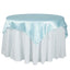 Satin 72"x72" Table Overlay Square Tablecloth Light Blue - Smooth Finish Table Cover