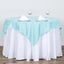 Polyester 54"x54" Table Overlay Square Tablecloth Light Blue - Wrinkle-Resistant & Durable Table Cover