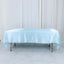 Satin Rectangular 60"x102" Tablecloth Light Blue - Smooth and Lustrous Table Cover