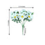 4 Bushes 11" Light Blue Artificial Silk Daisy Flower Bouquet Branches