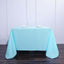 Polyester Square 90"x90" Tablecloth Light Blue - Wrinkle-Resistant & Durable Table Cover