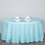 Polyester 120" Round Tablecloth Light Blue - Seamless Wrinkle-Resistant Table Cover