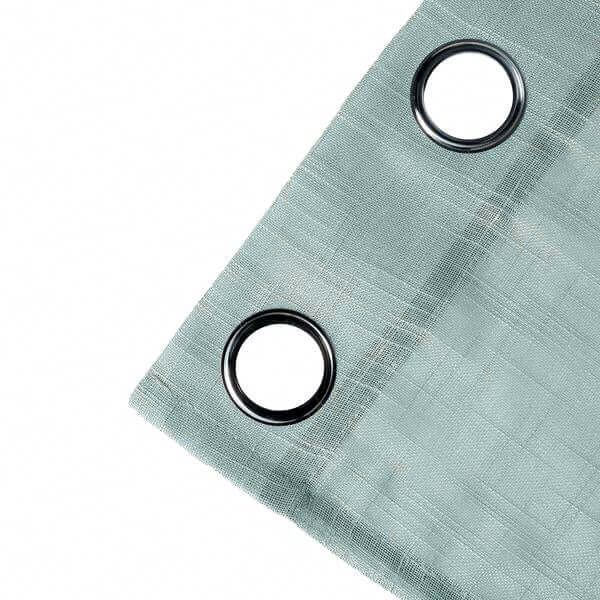 2 Pack Handmade Dusty Blue Faux Linen Curtains 52"x64", Curtain Panels With Chrome Grommets