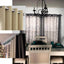 2 Pack Handmade White Faux Linen Curtains 52"x64", Curtain Panels With Chrome Grommets