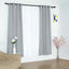 2 Pack Handmade Silver Faux Linen Curtains 52"x84", Curtain Panels With Chrome Grommets
