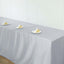 Fitted Polyester 96"x30" Rectangle Tablecloth White - Durable and Easy to Maintain Table Cover for Trade Shows, Catering & Events