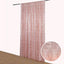 8ftx8ft Rose Gold Geometric Sequin Event Curtain Drapes with Satin Backing, Seamless Opaque Sparkly Backdrop Event Panel in Diamond Glitz Pattern