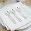 36-Pack Plastic Tea Coffee Spoons Light Silver Heavy Duty with Fluted Handles - Durable Disposable Cutlery 5"