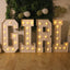 Giant LED Marquee Light Up Letter "G", White 4ft Pre-Cut Foam Board with 10 Warm White Battery Operated LEDs, Glue Gun and Sticks