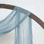 20ft Dusty Blue Gauze Cheesecloth Fabric Wedding Arch Drapery, Window Scarf Valance, Boho Decor Arbor Curtain Panel