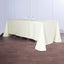 Polyester 90"x132" Rectangle Tablecloth Ivory - Seamless Wrinkle-Resistant Table Cover