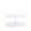 2-Tier Acrylic Round Cake Stand Set Clear - Chic Versatile Cupcake Holder Dessert Display Pedestal for Wedding Buffet & Catering Displays 18"