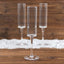 6-Pack Plastic Wine Mimosa Goblets Clear Cylindrical Shape - Reusable Champagne Flute Glasses 9.5" Tall 6oz
