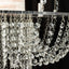 Acrylic Hanging Chandelier Cake Stand with Crystal Drapes - Suspended Round Wedding Cake Swing with 5ft Steel Wire Chains 25"