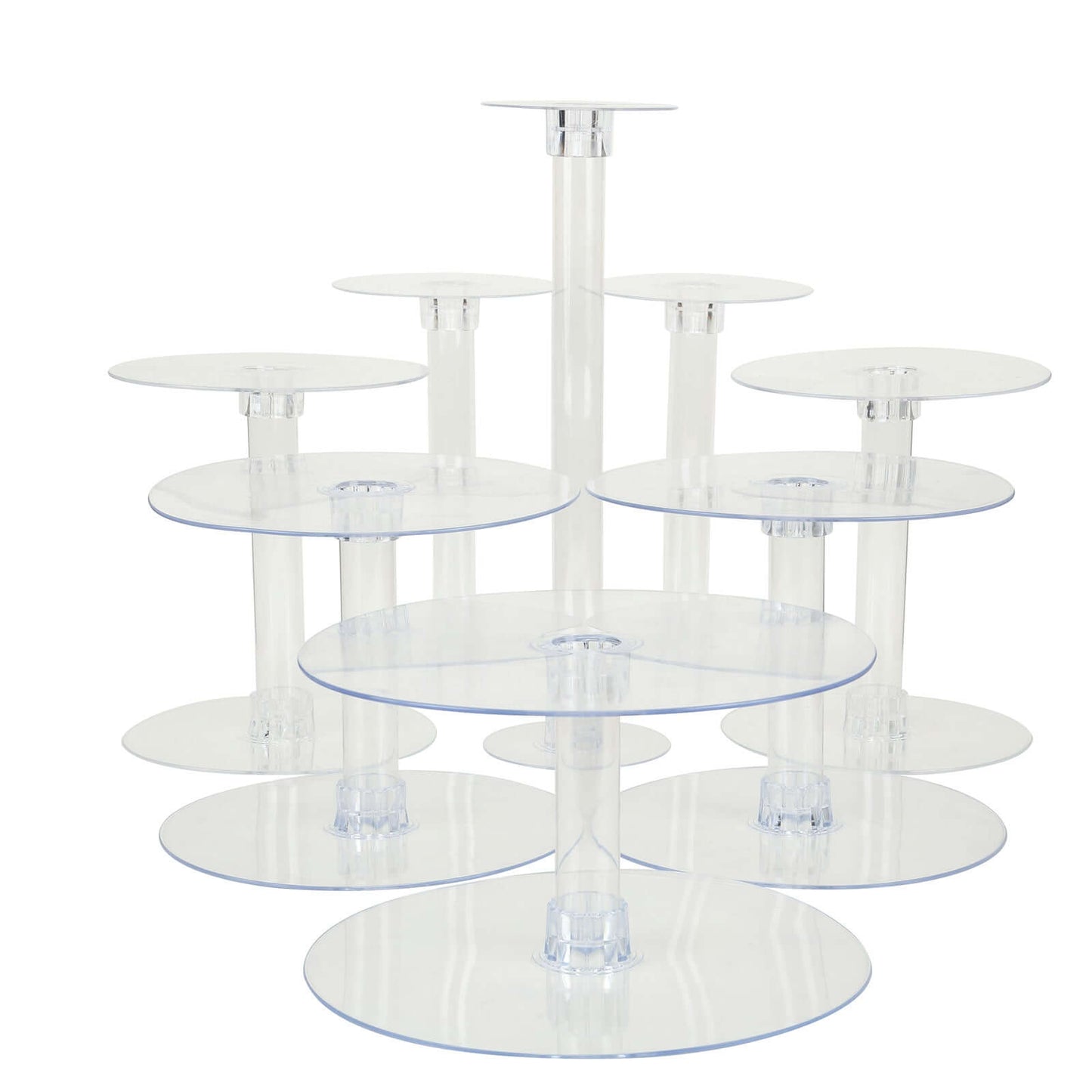 8-Tier Acrylic Cake Stand Set Clear - Assorted Sizes for Buffet Party Tables