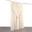 Beige Chiffon Polyester Event Curtain Drapes, Dual Layer Divider Backdrop Curtain Panels with Rod Pockets - 10ftx10ft
