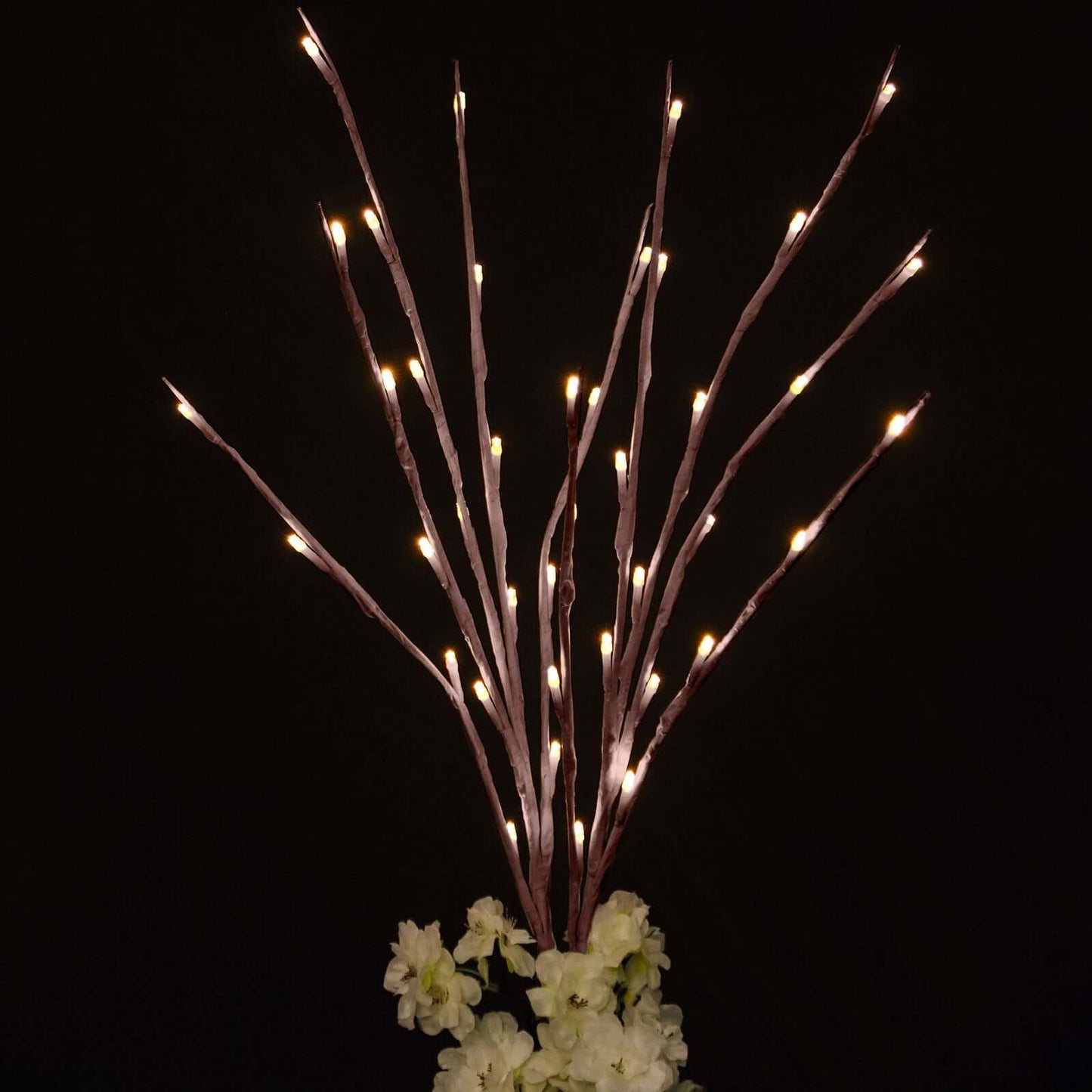 3-Pack LED Twig Lights Brown Tree Design - Artificial Warm White Lighted Branches with 60 Bulbs 28.5"