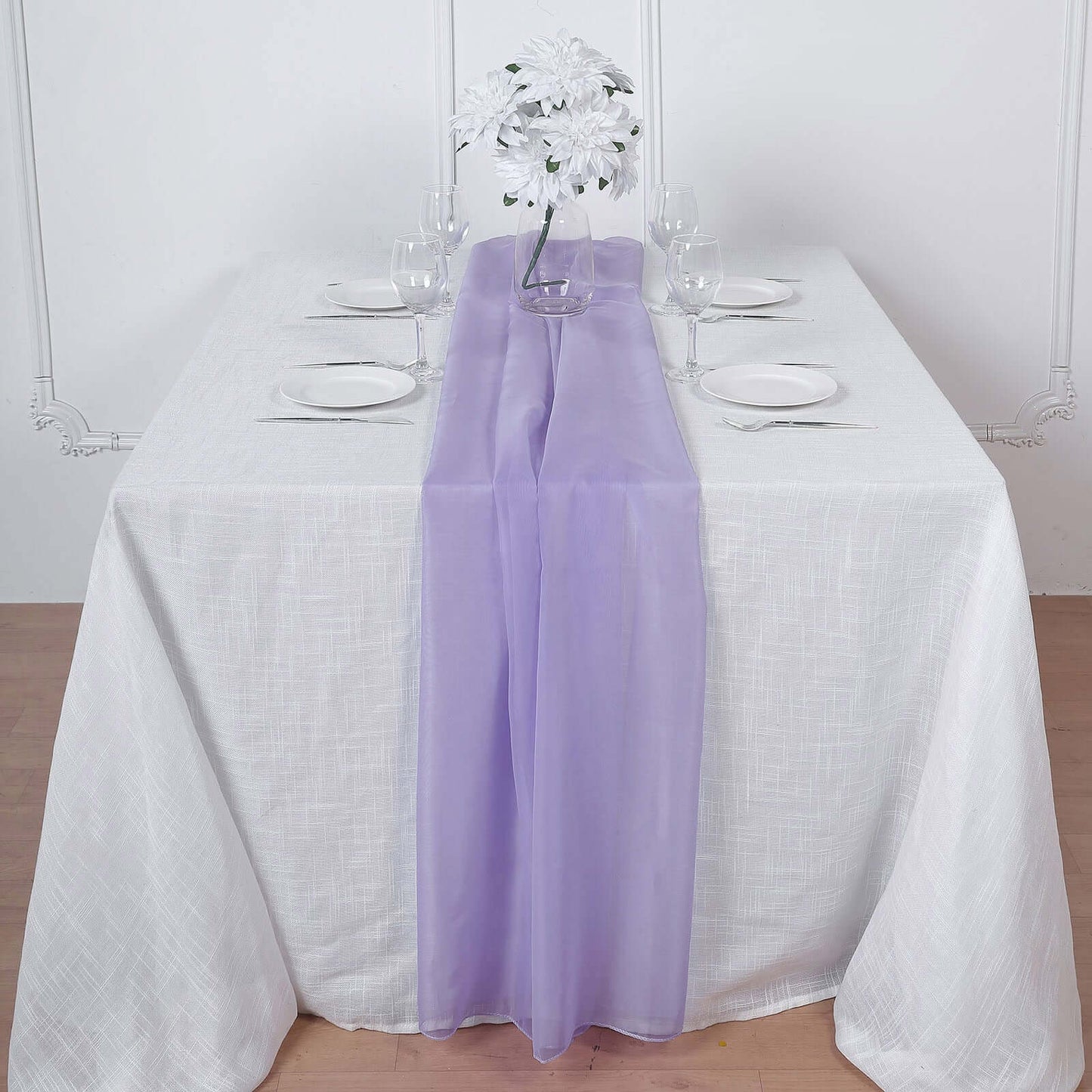 Chiffon 6ft Table Runner Lavender Lilac - Flowy & Lightweight Table Decor