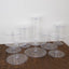 8-Tier Acrylic Cake Stand Set Clear - Assorted Sizes for Buffet Party Tables