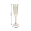 12-Pack Plastic Champagne Flutes Transparent Amber Gold Flared Design - Lightweight Disposable Toasting Glasses 6oz