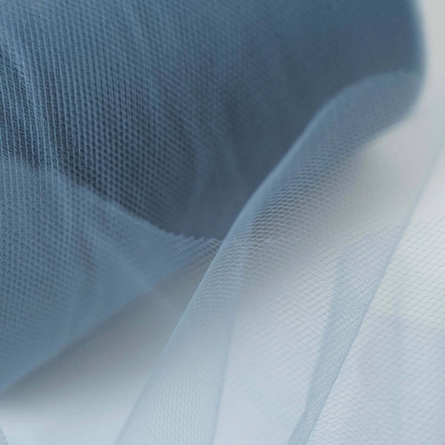 6"x100 Yards Dusty Blue Tulle Fabric Bolt, Sheer Fabric Spool Roll For Crafts