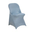 Stretch Spandex Chair Cover Dusty Blue for Folding Chairs - Reusable & Wrinkle-Resistant 160GSM Fitted Slipcover