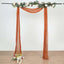 20ft Terracotta (Rust) Gauze Cheesecloth Fabric Wedding Arch Drapery, Window Scarf Valance, Boho Decor Arbor Curtain Panel