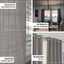 2 Pack Handmade Silver Faux Linen Curtains 52"x64", Curtain Panels With Chrome Grommets