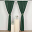 2 Pack Hunter Emerald Green Polyester Event Curtain Drapes, 10ftx8ft Backdrop Event Panels With Rod Pockets 130 GSM