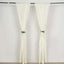 2 Pack Ivory Polyester Event Curtain Drapes, 10ftx8ft Backdrop Event Panels With Rod Pockets 130 GSM