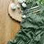 Gauze Cheesecloth 10ft Table Runner Olive Green - Rustic Boho Style