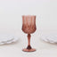 6-Pack Plastic Cocktail Goblets Dusty Rose Transparent Crystal Cut - Shatterproof Drinkware 8oz