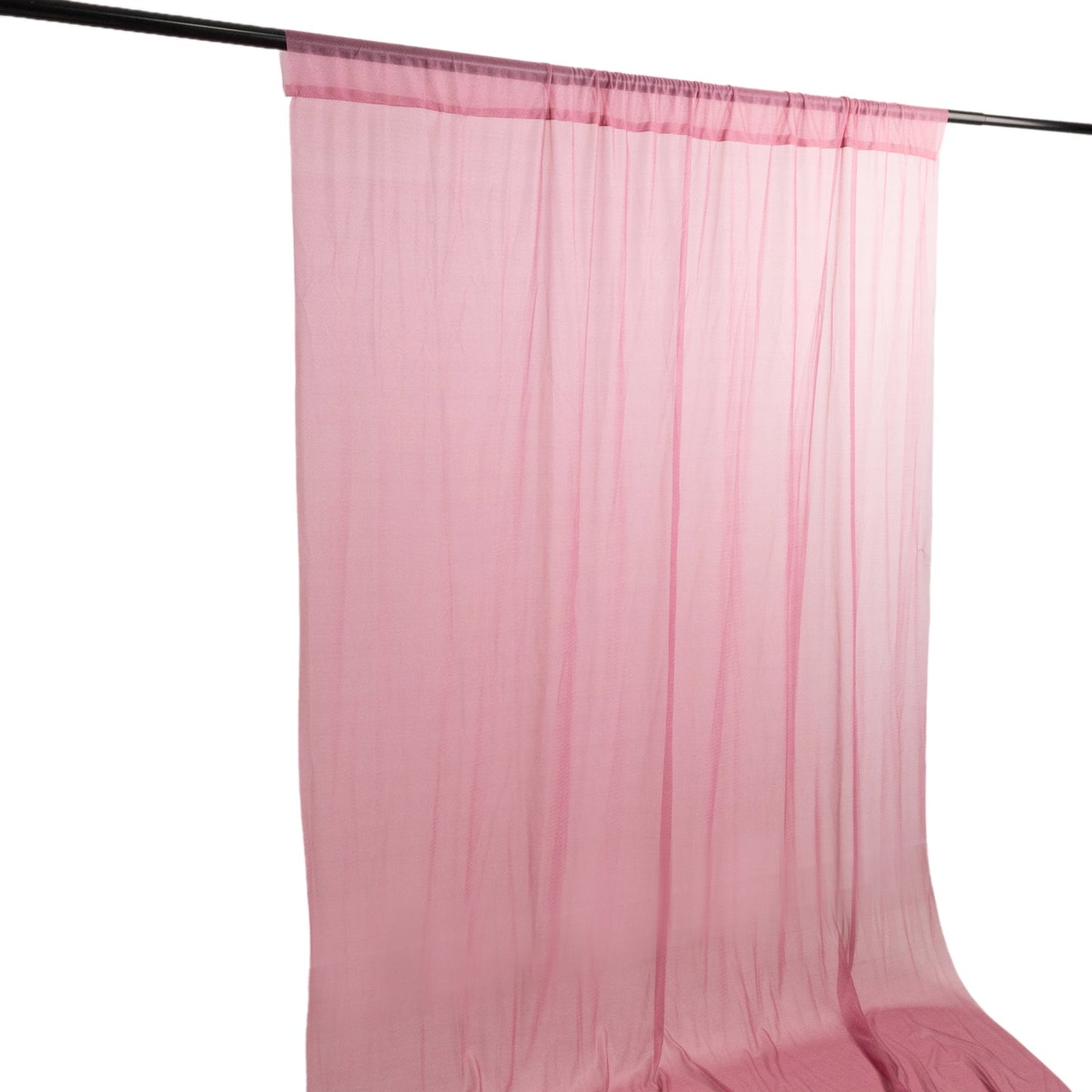Mauve Cinnamon Rose Sheer Backdrop Drape â€“ 5ft x 14ft Wedding Arch & Ceiling Decor Panel, Wrinkle Free with Soft Shimmer