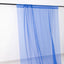 5ftx32ft Royal Blue Chiffon Curtain Panel, Durable Flame Resistant Backdrop Ceiling Drapery With Rod Pocket