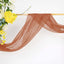 18ft Terracotta (Rust) Sheer Organza Wedding Arch Drapery Fabric, Window Scarf Valance