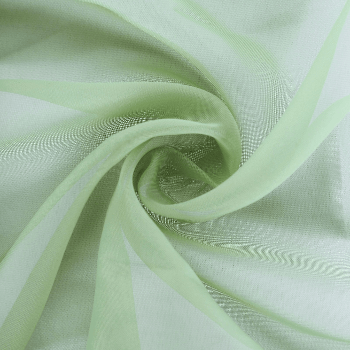 Chiffon Chair Sash with Curly Design Sage Green - Stylish Chair Decorations