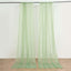 2 Pack Sage Green Sheer Chiffon Event Curtain Drapes, Durable Flame Resistant Organza Backdrop Event Panels With Rod Pockets - 10ftx10ft