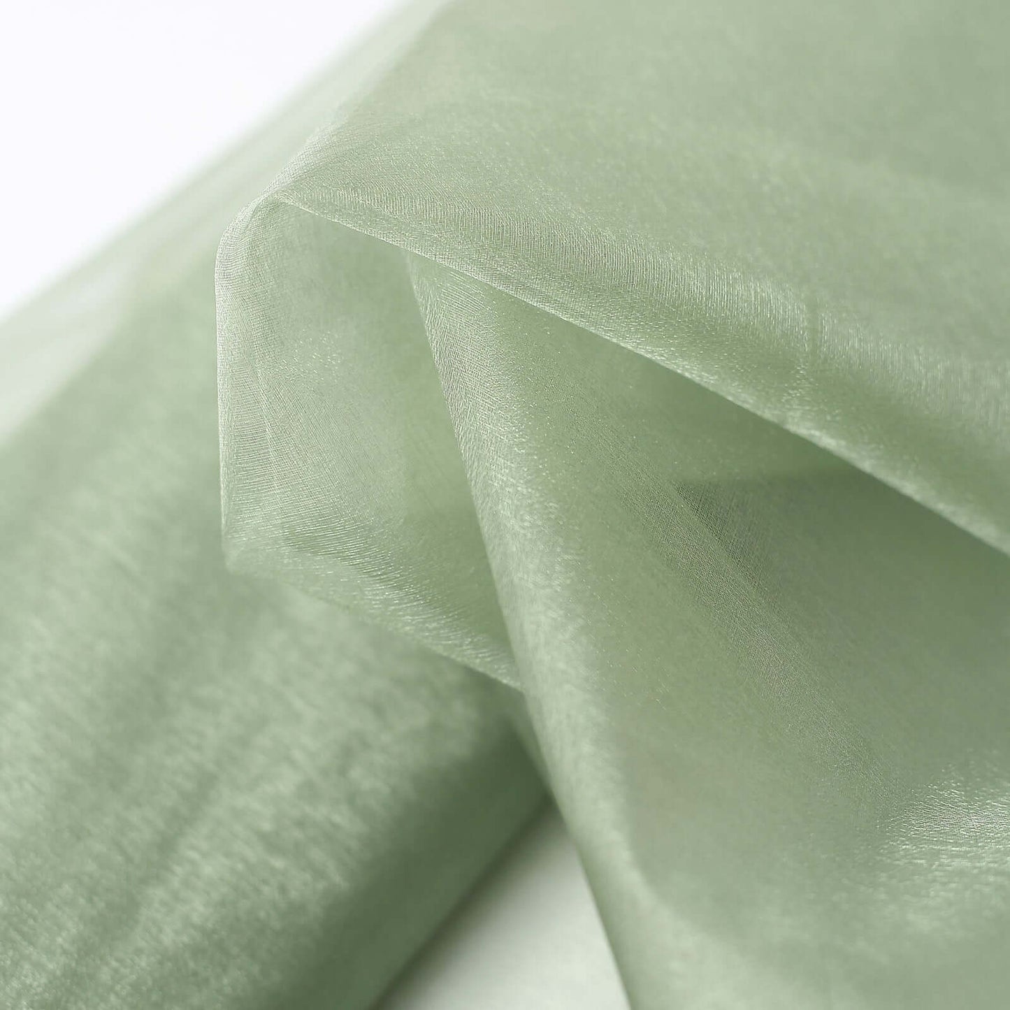 54"x10yd | Sage Green Solid Sheer Chiffon Fabric Bolt, DIY Voile Drapery Fabric