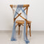 20-Pack Sheer Chair Drape Decor in Dusty Blue and Ivory â€“ 9ft Shimmer Sash, Wrinkle-Free