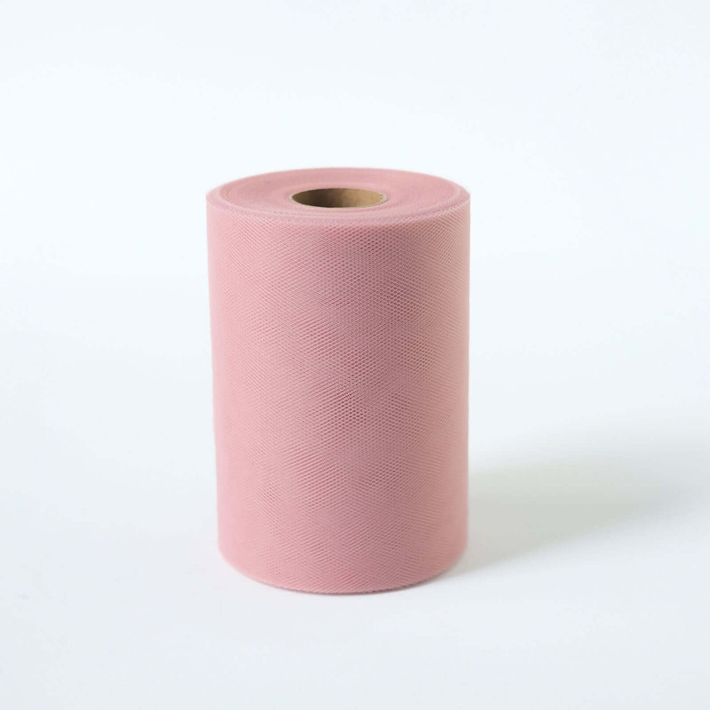 6"x100 Yards Dusty Rose Tulle Fabric Bolt, Sheer Fabric Spool Roll For Crafts