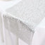 Plastic Woven Vinyl 13"x6ft Table Runner Metallic Silver - Non-Slip & Reversible Tabletop Decor