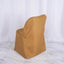 10 Pack Polyester Chair Cover for Banquet Chairs Gold - Stain-Resistant Reusable Slip-On Slipcover