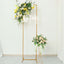 Wedding Arch Slim Gold Metal Rectangular Design Backdrop Stand - Floral Display Frame 6.5ft