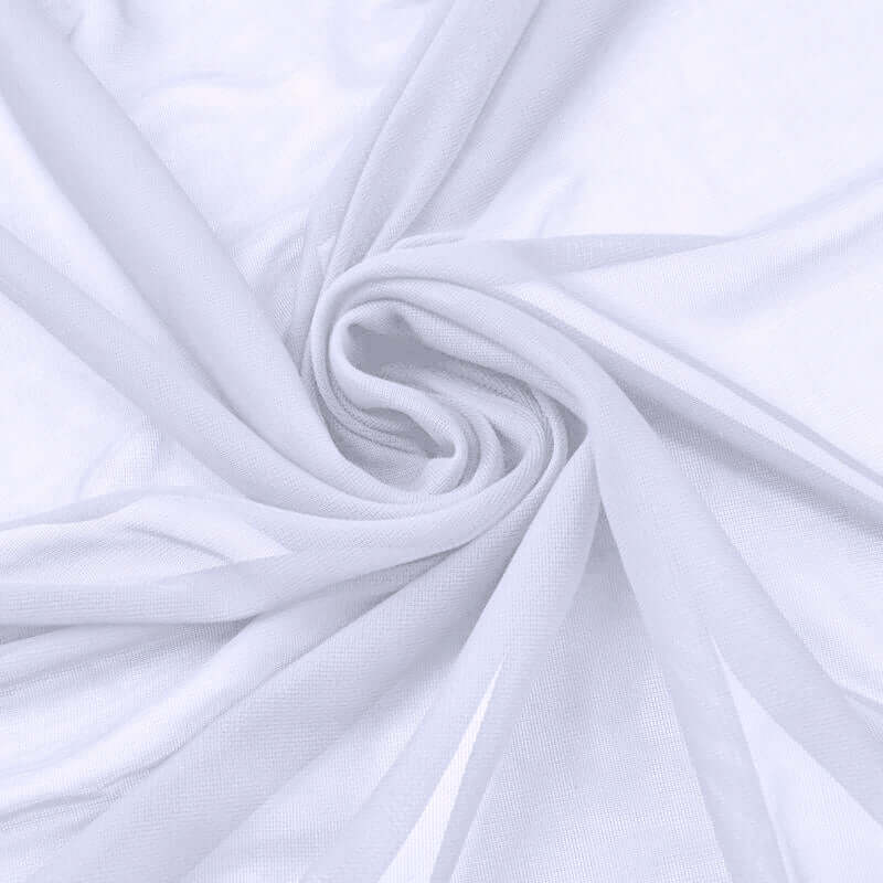 54"x10yd White Solid Sheer Chiffon Fabric Bolt, DIY Voile Drapery Fabric