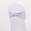 5 Pack Stretch Spandex Chair Sashes Lavender Lilac - Reusable Chair Bands with Silver Diamond Ring Slide Buckle 5"x14"