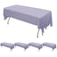 5-Pack Plastic Table Covers Lavender Lilac Rectangle - Reliable PVC Disposable Covers for Gatherings 54"x108"