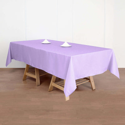 Polyester 60"x102" Rectangle Tablecloth Lavender Lilac - Durable and Stylish Table Cover
