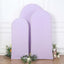Set of 3 Matte Lavender Lilac Spandex Fitted Chiara Backdrop Stand Covers For Round Top Wedding Arch - 5ft, 6ft, 7ft
